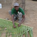 Toit feuilles coco tressées