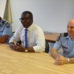 Le procureur Camille Miansoni, le colonel Quinet de la section de recherche et le Lt-colonel Fhima