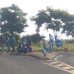 Blocage rond point Passam jeunes