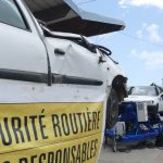 Voiture accidentée sécurité routière