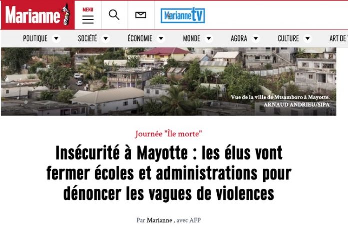 Figaro, Marianne, 20 minutes, Le Parisien, Mayotte
